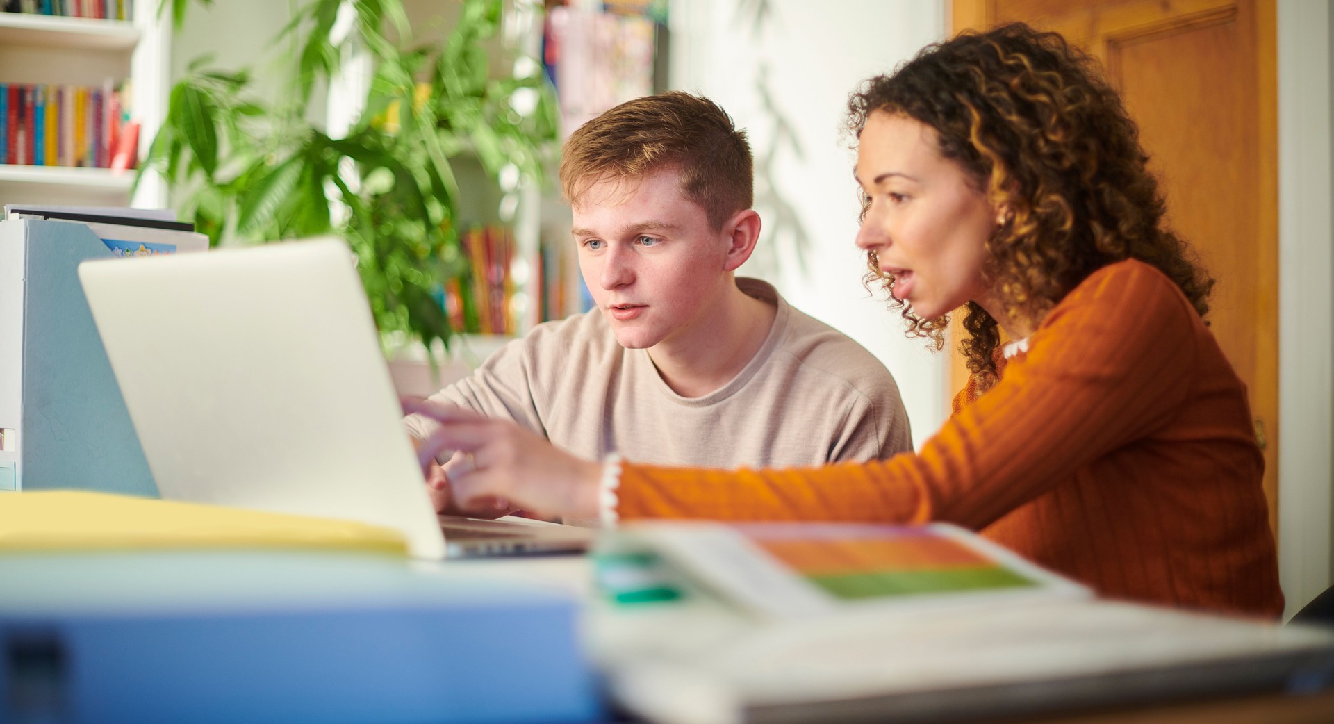 university student with tutor